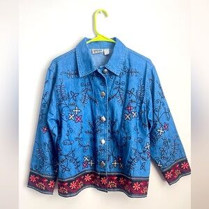 Chico denim button up top